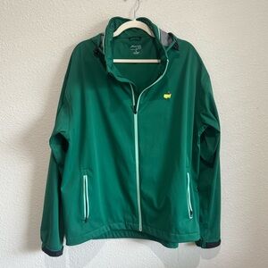 Masters Tech Men’s Golf Performance Full Zip Wind Breaker Storable Hood XL